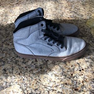 Grey washed look high top Vans
